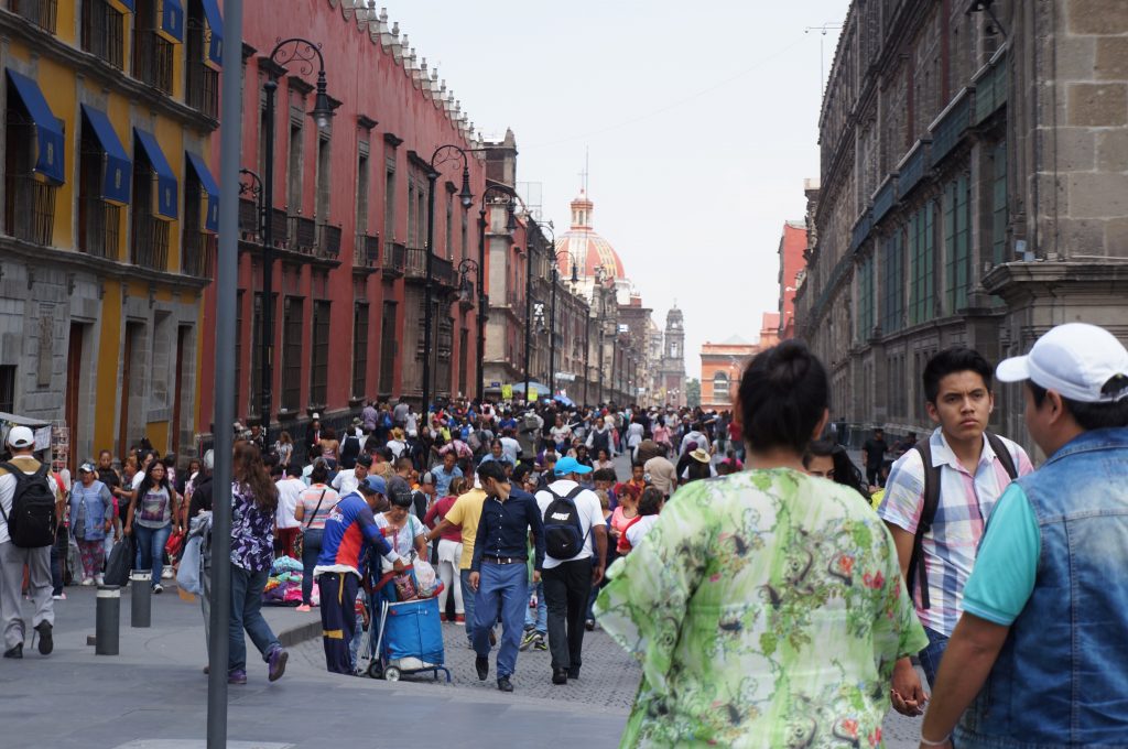 Street Historical District Mexico City Mexico