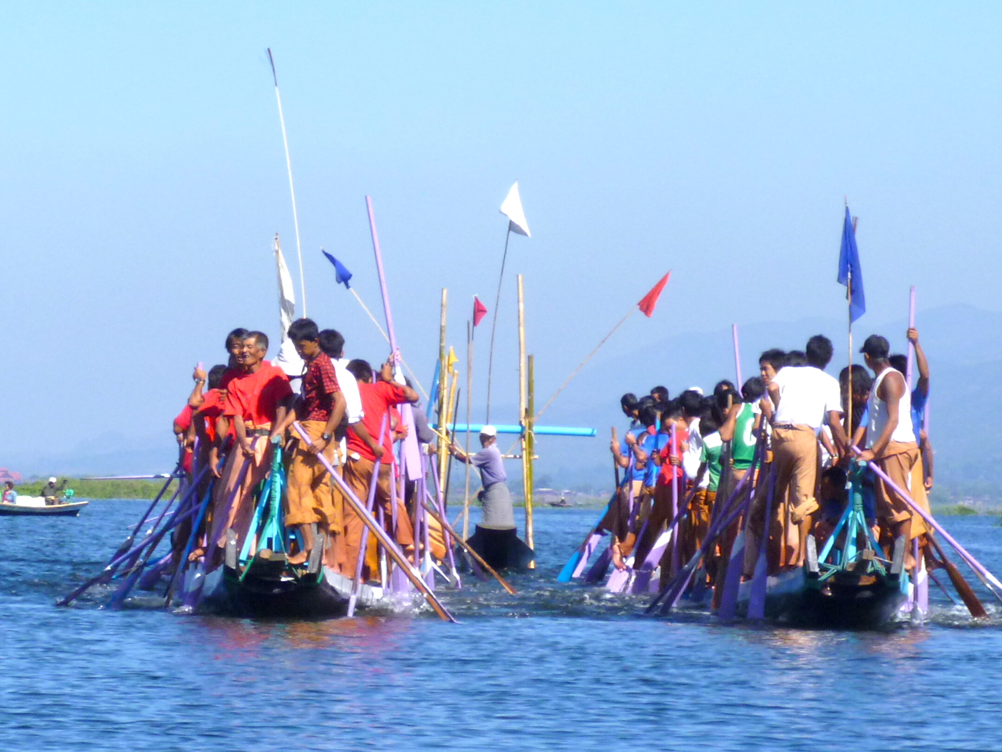 Boat race Inle Lake Myanmar Burma