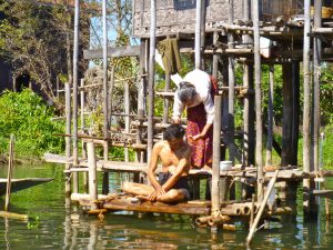 Floating Village Inle Lake Myanmar Burma