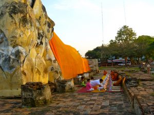 Giant Buddha Wat Phra Si Sanphet Ayuthaya Thailand