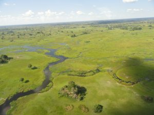Okavango Delta Botswana Africa view from above