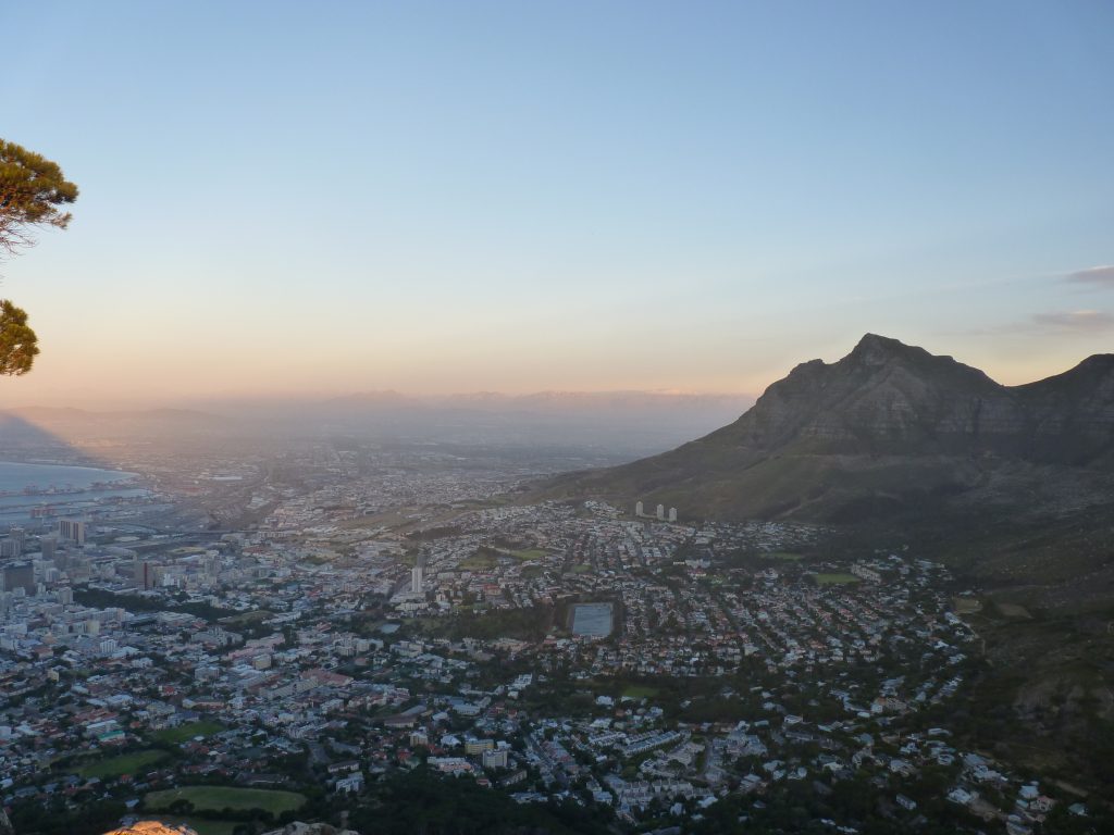 View from Lions Head Cape Town South Africa