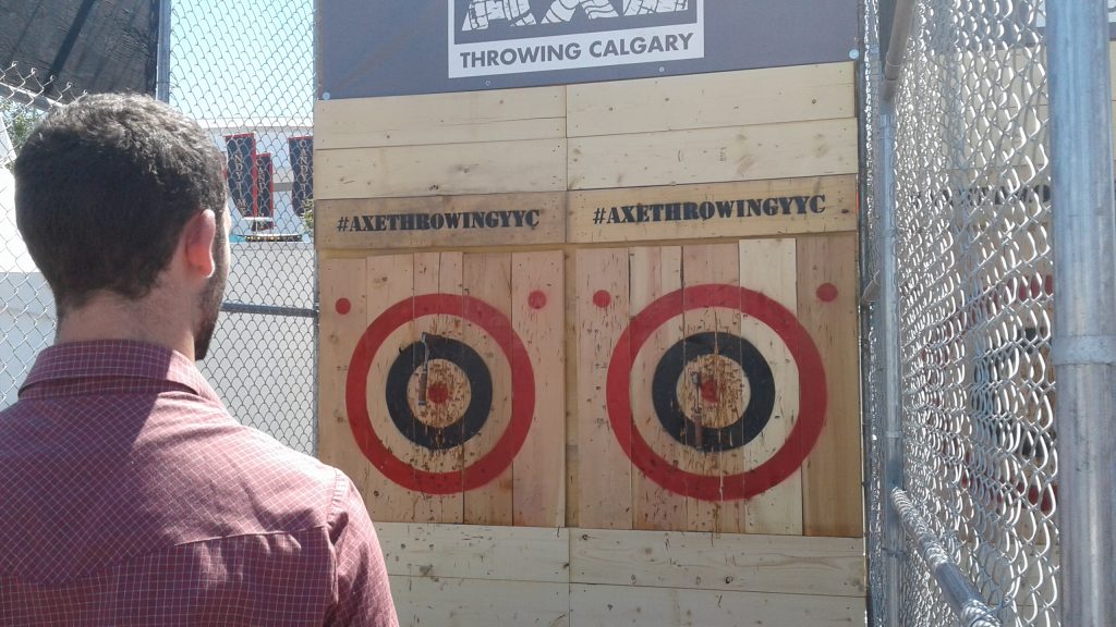 axe throwing Calgary Stampede Canada