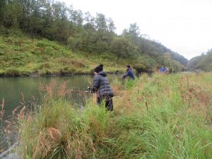 Salmon Fishing Kodiak Island Alaska United States of America USA