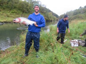 Salmon Fishing Kodiak Island Alaska United States of America USA