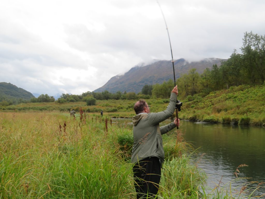 Salmon Fishing Kodiak Island Alaska United States of America USA