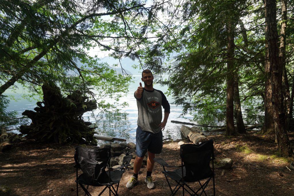 Camping, Lizzie Bay, Lillooet Lake, Canada