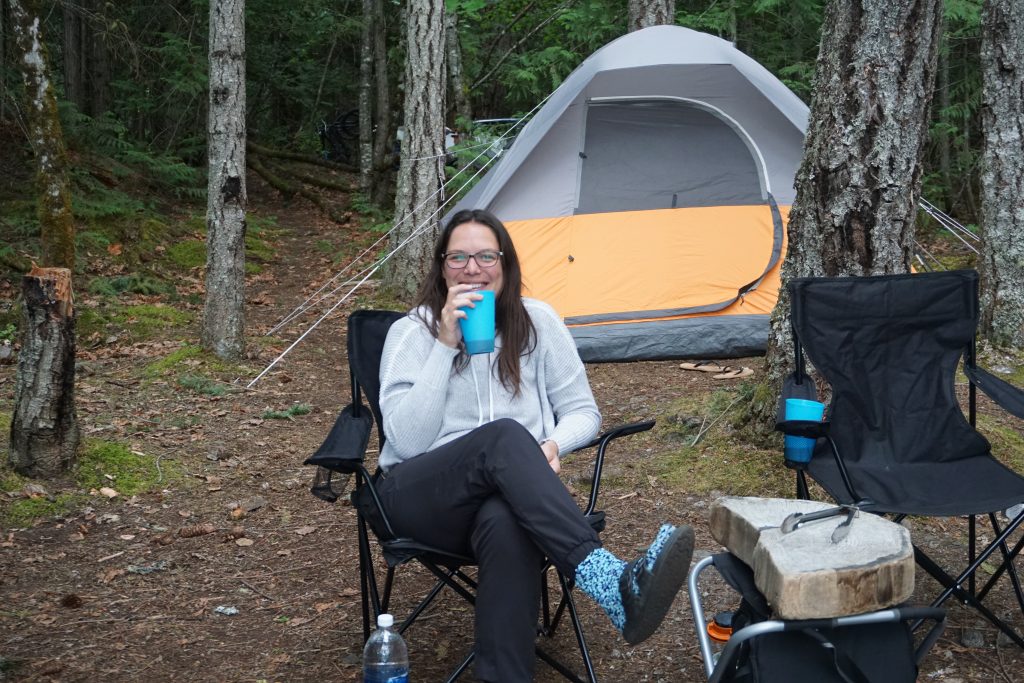 Camping, Lizzie Bay, Lillooet Lake, Canada