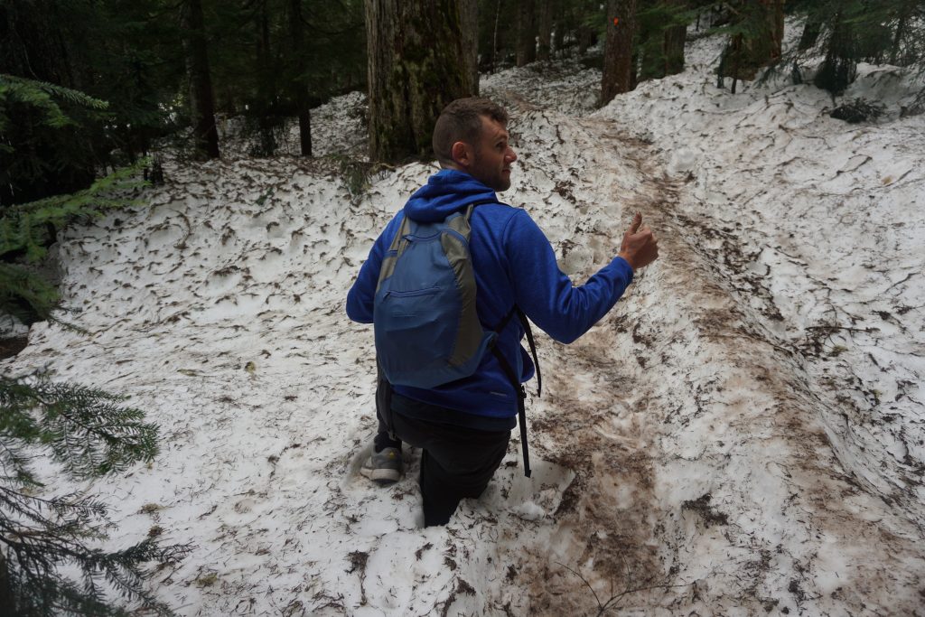 Snow, Hiking, Joffre Lakes, Canada