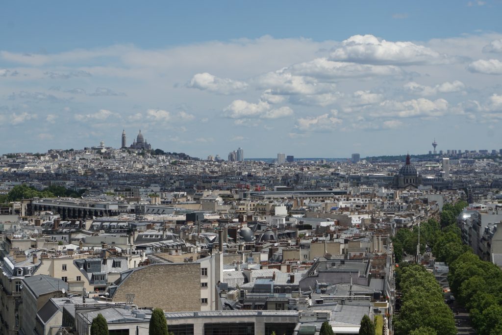 View from Arc de Triomphe, Paris, France