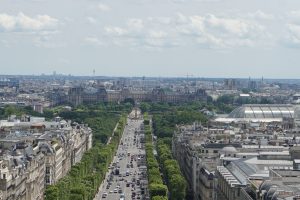 View from Arc de Triomphe, Paris, France